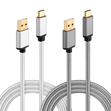 Type C Charger, HI-CABLE [6ft Pack 2] Premium High Speed Braided Long Fast USB C Charging Cord for Nexus 6P/5X, LG G5, Google Pixel /XL, HTC 10, OnePlus 2/3, Huawei P9 Honor 8, Lumia 950 /XL/N1, More
