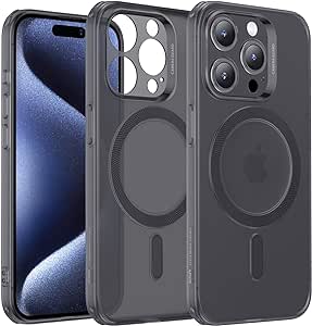 ESR for iPhone 15 Pro Max Case, Compatible with MagSafe, Military-Grade Protection, Resists Yellowing and Scratches, Magnetic Phone Case for iPhone 15 Pro Max, Zero Series, Frosted Black