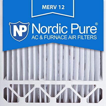 Nordic Pure 20x20x5HM12-2 MERV12 Honeywell Replacement Air Filter, Box of 2