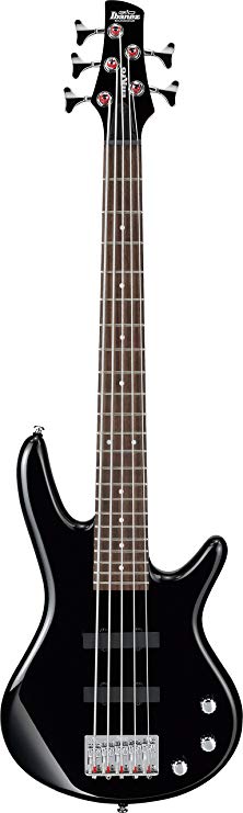 Ibanez 5 String Bass Guitar Right Handed, Black GSRM25BK