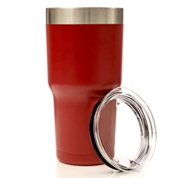 THERMONATOR 2X Insulated Stainless Steel Travel Tumbler- Red- Best Cup for Icy Cold Drinks, Hot Coffee & Tea- Double Wall 24 hours Cold!