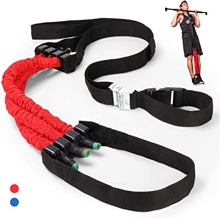 Odoland Pull Up Assist Band, Chin-Up Resistance Bands,Premium Powerlifting Assist Band System to Improve Arm, Shoulders and Chest Strength