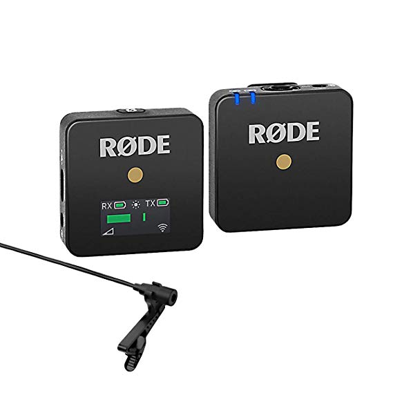 Rode Wireless GO Compact Microphone System Includes Tansmitter and Receiver - with Lav Condenser OmniDirectional Lavalier/Lapel Microphone