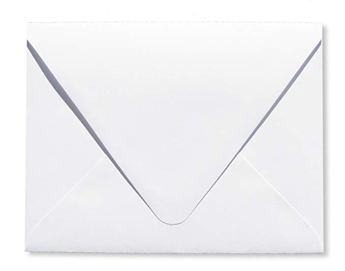 Contour Euro Flap Bright White 150 Boxed 70lb A7 Envelopes (5 1/4 x 7 1/4) Perfect for 5 x 7 Invitations, Announcements, Weddings by The Envelope Gallery