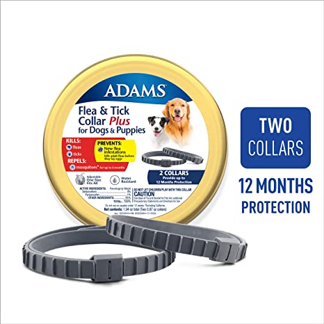 Adams Flea & Tick 2PK Collar for Large Dogs Grey One Size