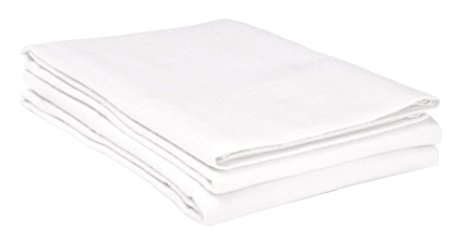 MARRIKAS FLANNEL PillowCase Pair (2) STANDARD WHITE SOLID