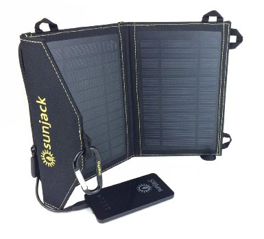 SunJack 7W Solar Charger With 4000mAh Fast-Charge Battery