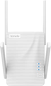 Tenda Ripetitore WiFi AC2100 (A21), Amplificatore WiFi Dual Band, Porta Gigabit, 4 antenne 3dBi, 4x4 MU-MIMO, indicatore di segnale, pulsante WPS, modalità Ap, configurazione semplice