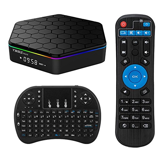T95Z Plus Android TV Box Android 6.0 Marshmallow Amlogic S912 2GB DDR3 16GB EMMC Octa Core 4K 2.4G/5G Dual Band Wifi Bluetooth TV Box with Mini Wireless Keyboard Touchpad