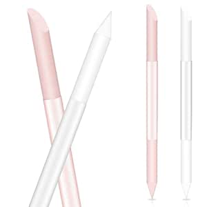 Glass Cuticle Pusher Set of 2 Manicure Sticks for Nails Cuticle Remover Cuticle Trimmer Crystal Glass Nail Tools Double Headed Nail Cuticle Stick Pusher