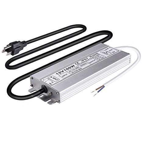 Idealy 100W DC 12V Ip67 Waterproof LED Power Supply Driver Transformer Adapter for Lighting Strip with outdoor