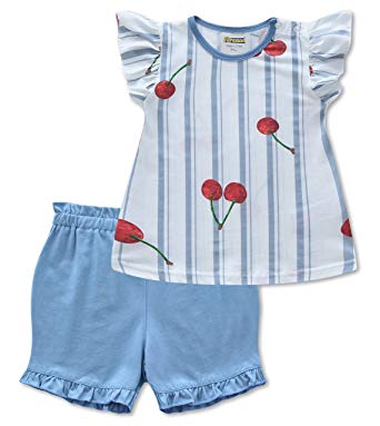 Fiream Baby Girl Outfits Cotton Cute Short Sleeve Clothing Set