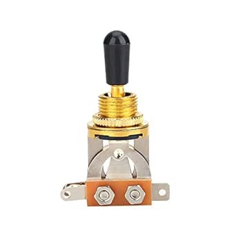 Dilwe Interrupteur à bascule 3 voies en métal pour guitare électrique style LP Doré