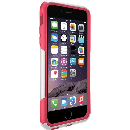 OtterBox COMMUTER iPhone 6 Plus/6s Plus Case - Frustration-Free Packaging - NEON ROSE (WHISPER WHITE/BLAZE PINK)