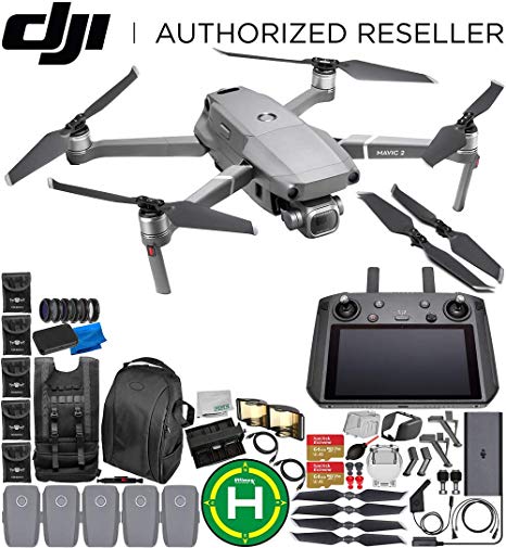 DJI Mavic 2 Pro Drone Quadcopter with Hasselblad Camera 1” CMOS Sensor with Smart Controller Ultimate 5-Battery Bundle