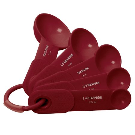 KitchenAid Cooks Series Measuring Spoons (Red, Set of 5)