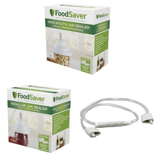 FoodSaver Wide-Mouth Jar Sealer and Regular-Mouth Jar Sealer Bundle