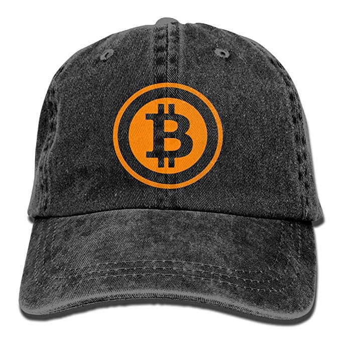 Bitcoin Logo 2017 Washed Retro Adjustable Cowboy Hat Trucker Cap For Man And Woman