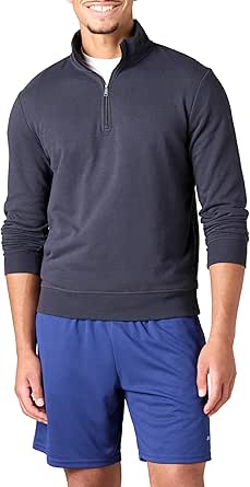 Amazon Essentials Men's Lightweight French Terry Quarter-Zip Mock Neck Sweatshirt