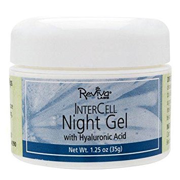 Reviva Labs Intercell Night Gel with Hyaluronic Acid, 1.25 Ounce