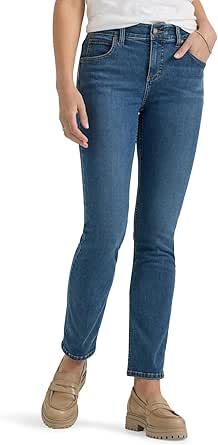 Lee Women's Ultra Lux Comfort with Flex Motion Slim Straight Jean with Ever Fit