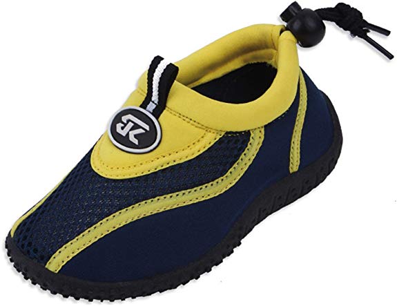 Cambridge Select Kids' Quick Dry Closed Toe Slip-On Mesh Non-Slip Drawstring Water Shoe (Toddler/Little Kid/Big Kid)