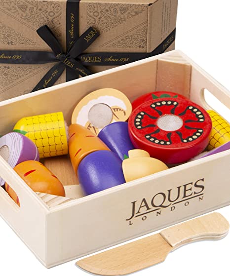 Jaques of London – Let’s Pretend Play Food - Perfect Wooden play food sets for children - Wooden Toys for 1 2 3 4 5 Year Olds since 1795