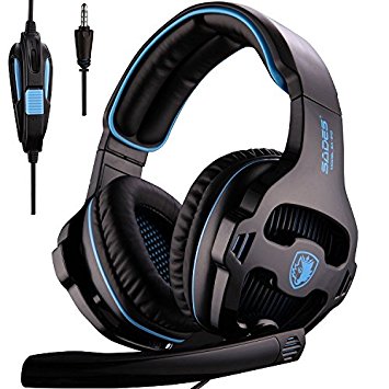 [2016 SADES SA810 New Released Multi-Platform New Xbox one PS4 Gaming Headset ], Gaming Headsets Headphones For New Xbox one PS4 PC Laptop Mac iPad iPod (Black&Blue)