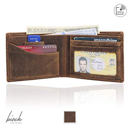 Minimalist Slim Bi-Fold Credit card wallet with RFID Protection