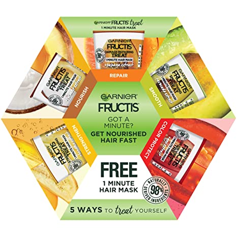 Garnier Fructis 1 Minute Hair Mask-5 Piece Gift Set