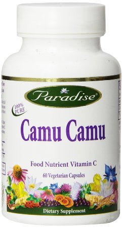 Paradise Herbs Camu 20 Vitamin C Vegetarian Capsules 60 Count