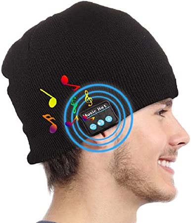 Bluetooth Beanie Hat - Bluetooth Hat for Men, Unisex Wireless Beanie Headphones, Bluetooth Beanie Mens Gifts Unisex Gifts for Christmas