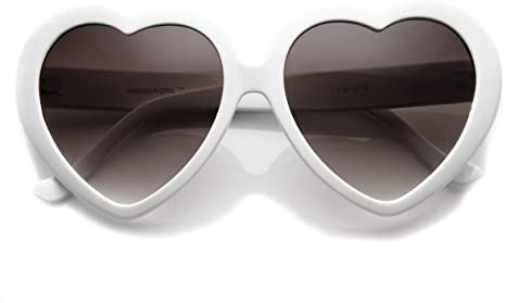 Large Oversized Womens Heart Shaped Sunglasses Cute Love Fashion Eyewear