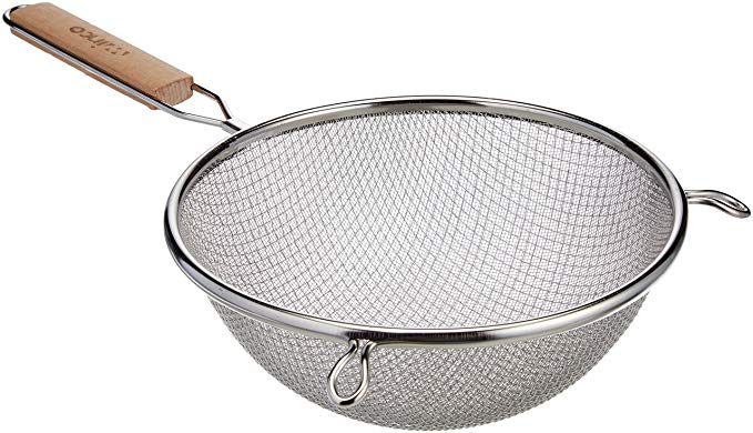 Winco MS3A-8D Strainer with Double Fine Mesh, 8-Inch Diameter