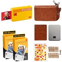 Kodak Mini 2 Retro 2.1x3.4” Portable Photo Printer Accessory Gift Bundle, Wireless Connection, Compatible with iOS, Android & Bluetooth, 4PASS & Lamination Process, Premium Quality – Yellow