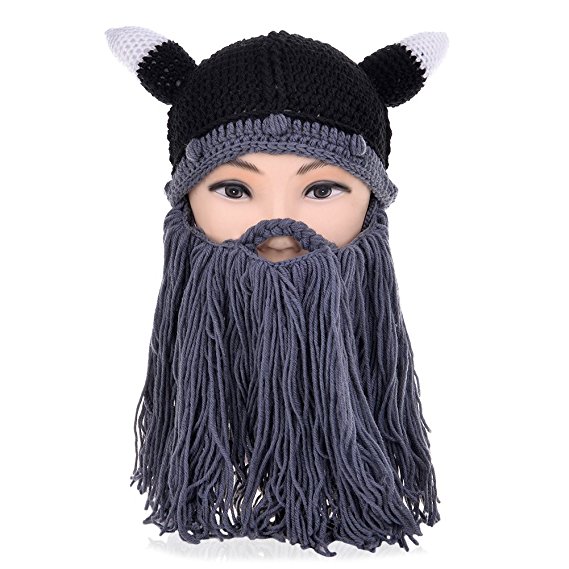 Vbiger Beard Hat Beanie Hat Knit Hat Winter Warm Octopus Hat Windproof Funny for Men & Women