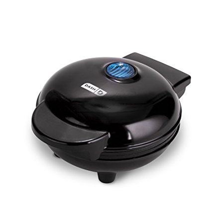 Dash DMW001BK Mini Waffle Maker, Black