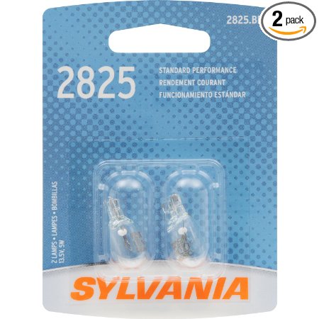 SYLVANIA 2825 Basic Miniature Bulb, (Contains 2 Bulbs)