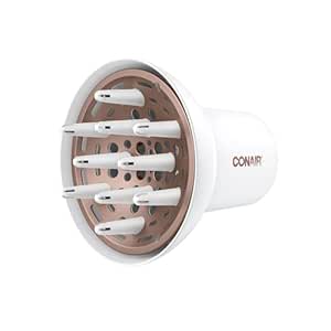 Conair Double Ceramic Universal Diffuser, Adjustable Hair Dryer Attachment for Frizz-Free Curls to Fit Hair Dryer Nozzles from 1.75” to 2.3”