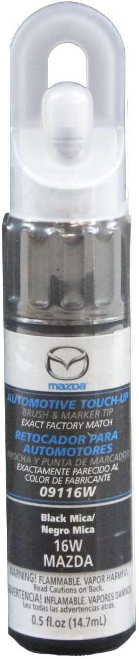 Genuine Mazda Fluid 0000-91-16W Touch-Up Paint - 13 ml, Black Mica