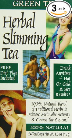 21st Century Slimming Tea, Green Tea, 24 Count (Pack of 3)