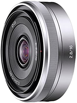 Sony Alpha SEL16F28 E-Mount 16mm F2.8 Lens (Silver)