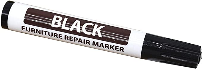 KASCLINO Furniture Repair Kit Wood Markers, Furniture Markers Touch Up, Furniture and Wood Floor Markers and Crayons Repair Kit for Stains, Scratches, Floors, Tables, Desks, Carpenters (Black)