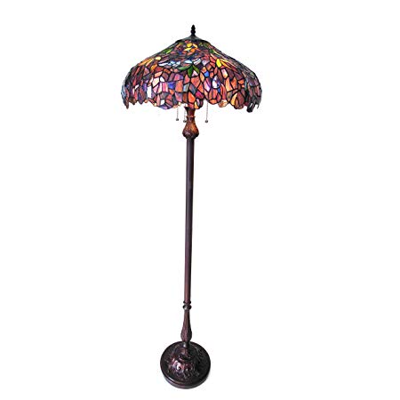 Chloe Lighting CH18045PW20-FL3 Katie Tiffany-Style Floor Lamp with 20" Shade, 64 x 20 x 20, Multicolor