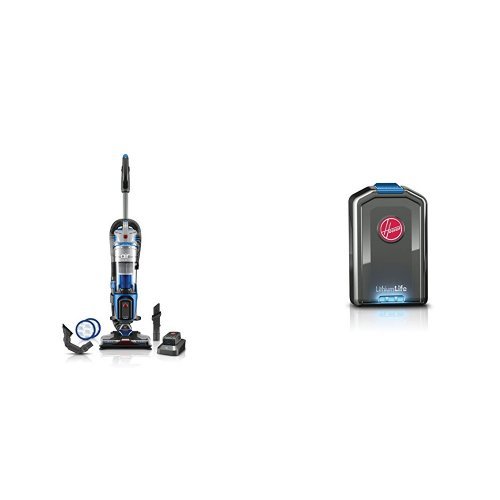 HOOVER Vacuum Cleaner Air Lift 20 Volt Lithium Ion Cordless Bagless Upright Vacuum BH51120PC with Compact LithiumLife Battery BH03100PC