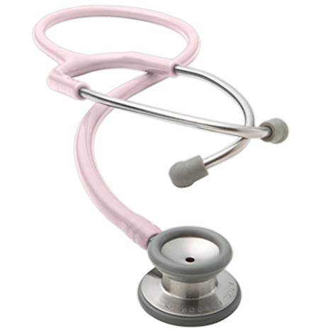 ADC Adscope 604 Pediatric Clinician Stethoscope, 30.5 inch Length, Pink