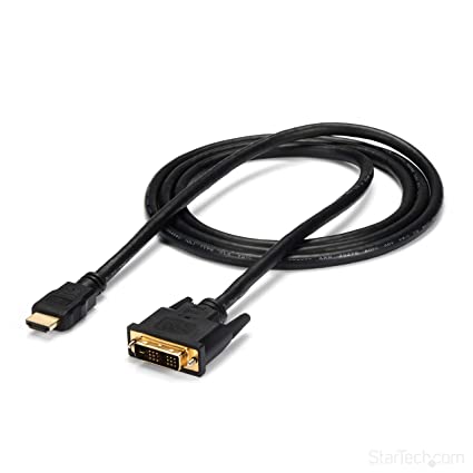 StarTech.com HDMI  to DVI Cable – 6 ft / 2m – HDMI to DVI-D Cable – HDMI Monitor Cable – HDMI to DVI Adapter Cable