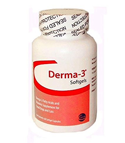 Derma-3 Softgels For Cats and Small Breeds, 60 Softgels
