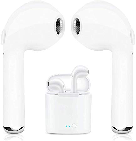 Bluetooth Wireless Earbuds Bluetooth 5.0 Earphone Hi-Fi Sound Bluetooth Headset with Mini Charging Case 24 Hrs Extended Playtime Pop-Up Pairing for All Smartphones - White03