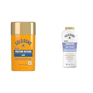 Gold Bond Friction Defense Stick, 1.75 oz & Comfort Body Powder, 10 oz Bundle